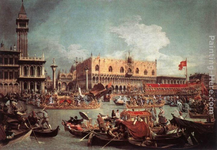 The Bucintoro Returning to the Molo on Ascension Day painting - Canaletto The Bucintoro Returning to the Molo on Ascension Day art painting